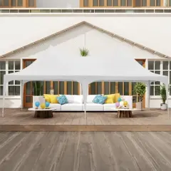 EROMMY  13x26 ft Blue/White Event Outdoor Canopies, Waterproof