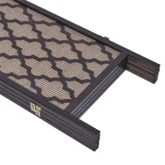 Legacy Decor Screen Room Divider Rattan Cane Webbing Insert with Decorative Cut Outs