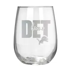 NFL Detroit Lions The Vino Stemless 17oz Wine Glass - Clear