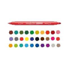 CARIOCA Birello Felt Tip Dual Tip Washable Pens - 30 Pieces