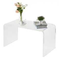 2025 New Update Acrylic Coffee Table, U-Shaped Clear Acrylic End Table