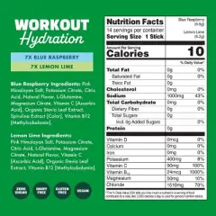 Waterboy Workout Hydration Sports Drink Variety Pack - Blue Raspberry + Lemon Lime - 3.16oz/14ct