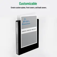 Office Essentials Economy View 3 Ring Binders, 1" Round Rings, 1.4" Spine, 175-Sheet Capacity, White Binders (4-Pack of 03126)