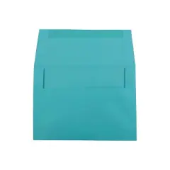 JAM Paper A7 Colored Invitation Envelopes 5.25 x 7.25 Sea Blue Recycled 27785