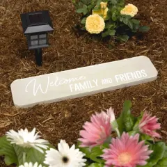 Pavilion Gift Company - Welcome - 16" x 3.75" Garden Stone - Stepping Stones and Pathways