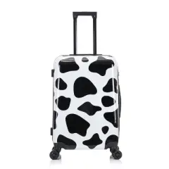 InUSA PRINTS Lightweight Hardside Medium Checked Spinner Suitcase - Cow