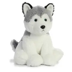 Aurora Medium Husky Cuddly Stuffed Animal Gray 11.5"