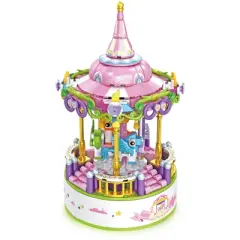Contixo BK02 Carousel Building Block Set with Music Box - 488 PCS
