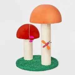 Knock Down Post Novelty Double Toadstool Cat Scratcher - 19" - Boots & Barkley&trade;