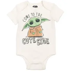 Star Wars The Child Short Sleeve Bodysuit Pants and Hat 3 Piece Outfit Set Newborn to Infant