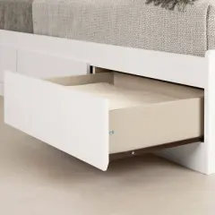 Munich Mates Bed with 3 Drawers Pure White - South Shore