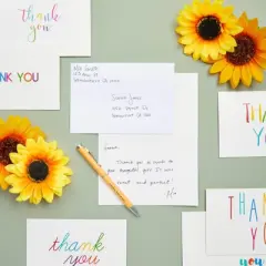 Juvale 48 Pack Thank You Cards with Envelopes for Teachers Appreciation, Kids Birthday, Baby Shower, Blank Inside, 4x6 in, 6 Assorted Designs