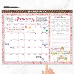 TF Publishing 22.5"x17.5" 2026 Susan Branch Large Desk Pad Monthly Blotter Calendar