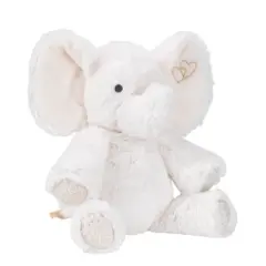 Lambs & Ivy Signature Jamboree Plush Elephant - Marshmallow - Gray, Gold, White