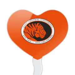 East Central University Primary Logo Heart Love Cupcake Picks Toppers Decoration Set of 6