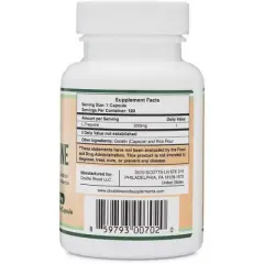 L-Theanine - 120 x 200 mg capsules by Double Wood Supplements - Promotes Relaxation and Sleep Quality