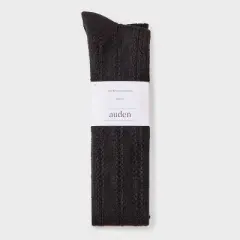 Women's Cable Super Soft Over the Knee Boot Socks with Foldover Cuff - Auden&trade; 4-10