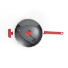 GoodCook ProEase Nonstick 11" Jumbo Cooker Deep Saute Pan Red
