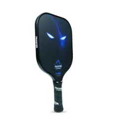 Phantom Pickleball 16'' Eternal 14mm T700 Carbon Fiber Traditional Pickleball Paddle with Cover - Blue