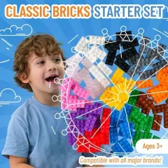 Strictly Briks Classic Bricks Starter Kit, 100% Compatible with All Major Brick Brands - 96 Pieces, 2x4 Studs