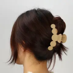 Unique Bargains Women's Plastic Hair Claw Hair Clips Barrettes Orange Beige Gray Green 3.94''x1.54''x1.77'' 3Pcs