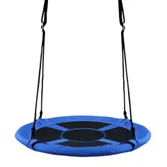 Tangkula 40" Kids'Saucer Tree Swing Seat Indoor Outdoor Play Set Grren/ Blue