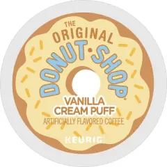 24ct The Original Donut Shop Vanilla Cream Puff Keurig K-Cup Coffee Pods Flavored Coffee Medium Roast