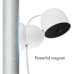 Wasserstein Magnetic Wall Mount for Google Nest Cam (Indoor, Wired) - More Mounting Options for Your Nest Cam (White)