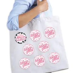 Big Dot of Happiness Last Rodeo - 3 inch Pink Cowgirl Bachelorette Party Badge - Pinback Buttons - Set of 8