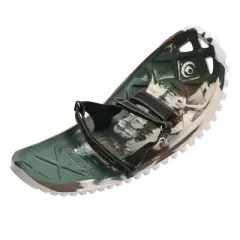 Crescent Moon Eva Flexible Lightweight Foam Recreational Running Snowshoes with Hook and Loop Binding for Adults, Fits Shoe Size 7W to 14M, Camouflage