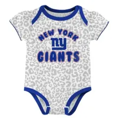 NFL New York Giants Baby Girls' Onesies 3pk Set