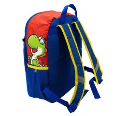 Super Mario Brothers Backpack, 16&acirc;&euro; Nintendo School Bag Featuring a Big Face Mario, Blue & Red