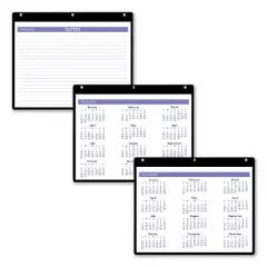 Monthly Desk/Wall Calendar with Plastic Backboard and Bonus Pages, 11 x 8, White/Violet/Red Sheets, 12-Month (Jan-Dec): 2026