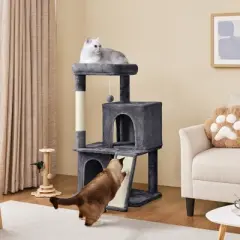 Yaheetech 42"H Cat Tree House with 2 Condos for Small Cats Kittens