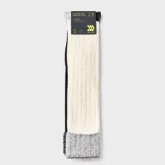 Women's 2pk Lightweight Super Soft Cable Ribbed Cuffed Knee High Socks - All in Motion&trade; 4-10