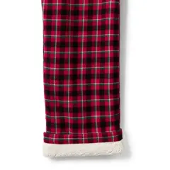 Lands' End Men's High Pile Fleece Lined Flannel Pajama Pants