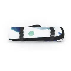 Ninola Design Blue Minimal Strokes Abstract Picnic Blanket - Deny Designs