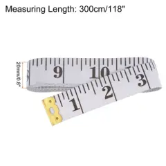 Unique Bargains Plastic Soft Flexible Tailor Ruler 300cm/118" 5 Pcs
