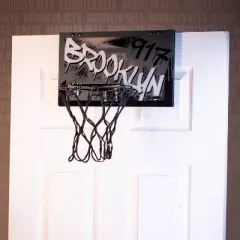 NBA Brooklyn Nets Over The Door Mini Basketball Hoop
