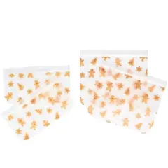The Lakeside Collection 4-Pc. Gingerbread Resuable Food Bags 4 Pieces