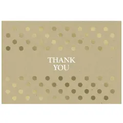 Great Papers! Kraft Foil Thank You Note Card 4.875" x 3.375" 50 count (2015070)