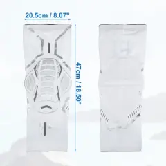 Unique Bargains  Compression Knee Braces, EVA Padded Leg Sleeves for Men Women Nylon White 2pcs