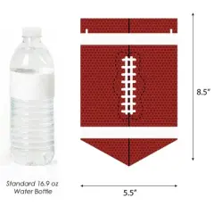 Big Dot of Happiness End Zone - Football - Baby Shower Bunting Banner - Sports Party Decorations - Welcome Baby