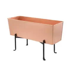 ACHLA Designs 23.25" Wide Rectangular Medium Galvanized Steel Planter Box: Indoor/Outdoor, No Assembly Required