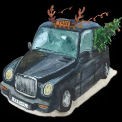 Women's Design By Humans Christmas Cab By ValerieShephard Racerback Tank Top