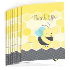 Big Dot of Happiness Honey Bee - Baby Shower or Birthday Party Thank You Cards (8 count)