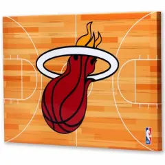 NBA Miami Heat Court Canvas Wall Sign