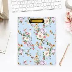 Day Designer Matte Lam Clipfolio Springtime Blue