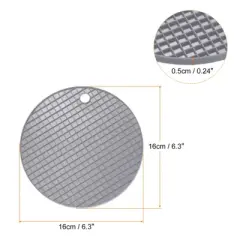 Unique Bargains Silicone Heat Resistant Non-slip Flexible Trivet Mats Light Gray 2 Pcs