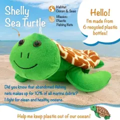 Shelly The Sea Turtle 12" Stuffed Plush Toy w/ Authentic Animal Sounds